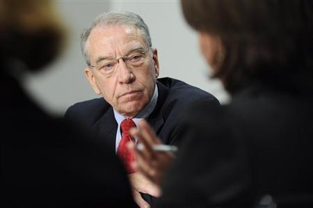 Grassley listens to a question during the 2009 Reuters Washington Summit in Washington