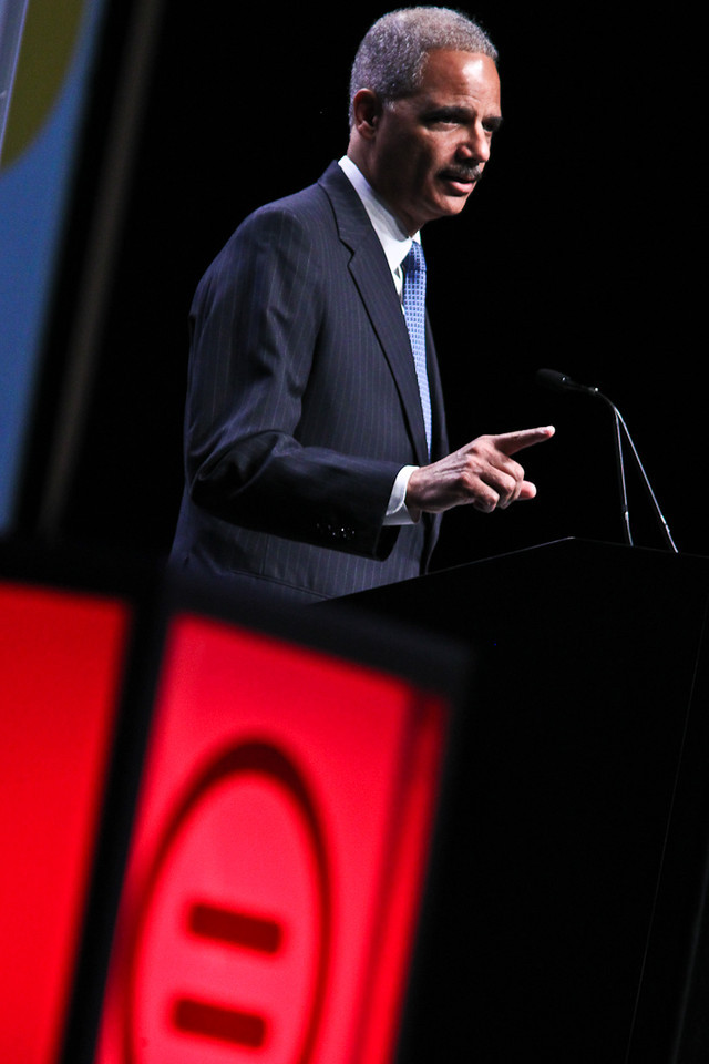 AG Eric Holder takes aim at Texas voter laws (Urban League Photo by Sharon Farmer)