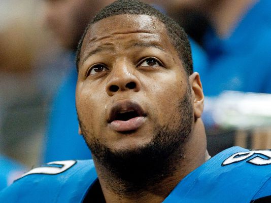 The NFL fined Lions defensive tackle Ndamukong Suh $100,000 for his low block on Vikings center John Sullivan. (Photo: Tim Fuller, USA TODAY Sports)