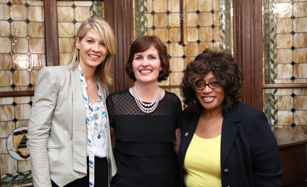 Actress and humanitarian Jenna Elfman, National Affairs Office Executive Director Beth Akiyama, Congresswoman Corrine Brown