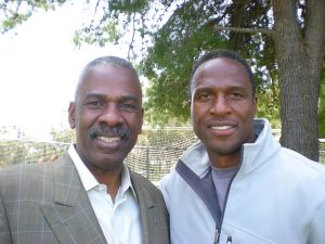 The author with former client Willie Gault, who played 11 years with the Chicago Bears and the Oakland Raiders.