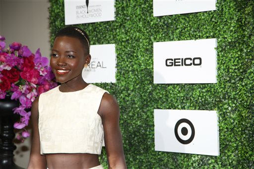 Lupita Nyong'o arrives at Essence Black Women in Hollywood Luncheon at The Beverly Hills Hotel, on Thursday, Feb. 27, 2014 in Beverly Hills, Calif. (Photo by Annie I. Bang /Invision/AP)