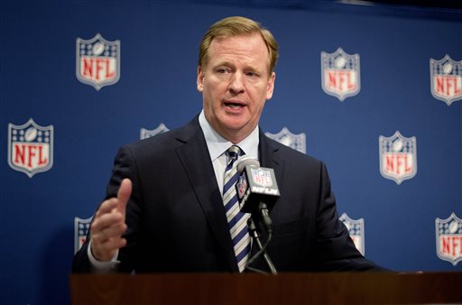 NFL Commissioner Roger Goodell speaks at a press conference at the NFL's spring meeting, Tuesday, May 20, 2014, in Atlanta. (AP Photo/David Goldman)