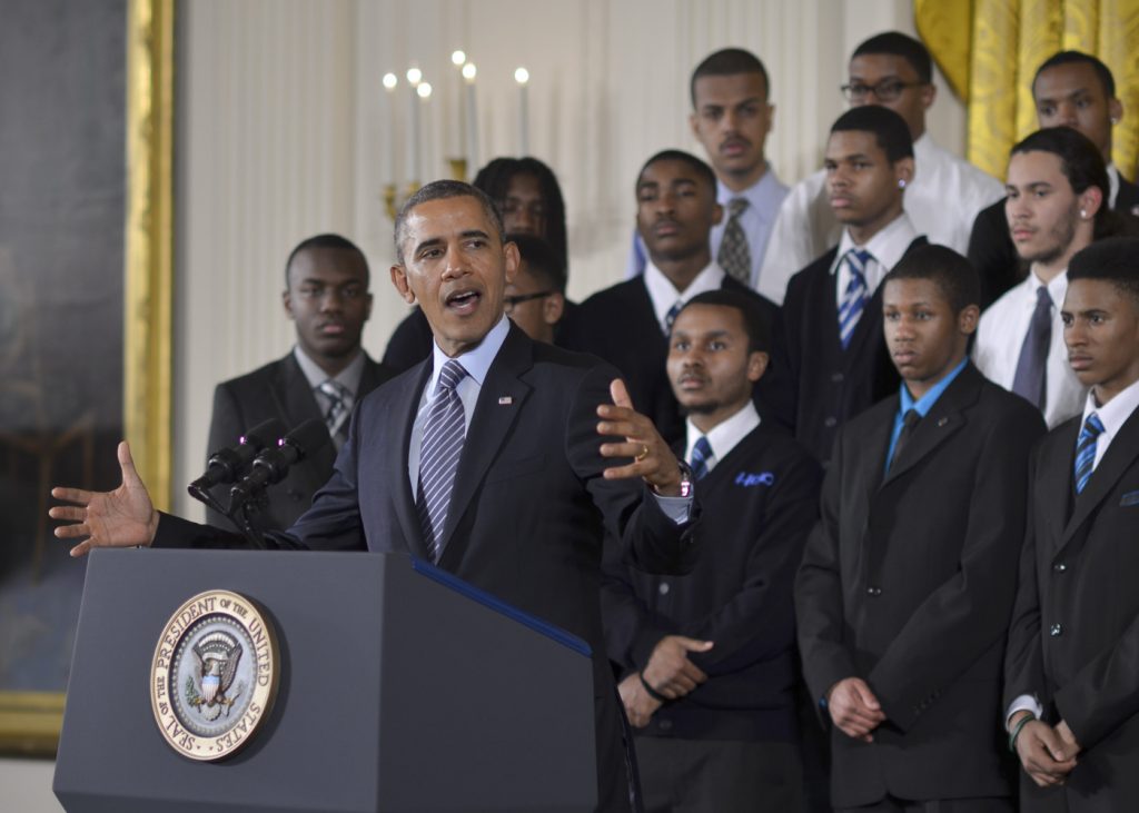 President Obama announcing his “My Brother’s Keeper” initiative. (NNPA Photo by Freddie Allen)