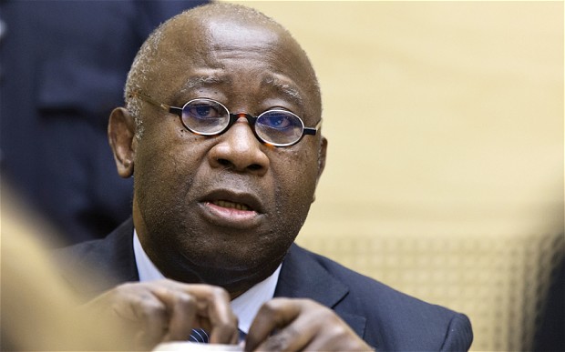 Laurent Gbagbo, the former head of the Ivory Coast, appears before the International Criminal Court, becoming the first former head of state to appear before the court. (AP Photo)