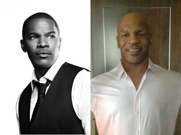Jamie Foxx (L) is set to portray Mike Tyson ® in a new biopic through the help of CGI technology. (Photo: Facebook/Jamie Foxx/Twitter/@MikeTyson) 