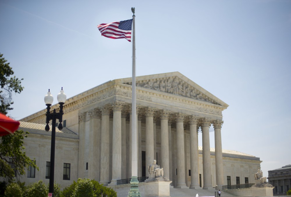 The Supreme Court building in Washington, Monday, June 30, 2014, following various court decisions. (AP Photo/Pablo Martinez Monsivais)