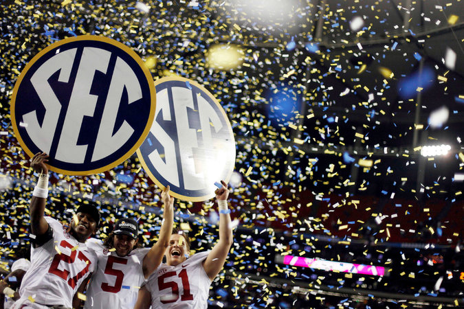 Alabama, with a top football team, is in the Southeastern Conference, which would gain more autonomy. (David Goldman/AP)