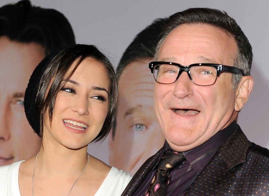 Robin Williams (right) with his daughter Zelda Williams (Katy Winn/AP)