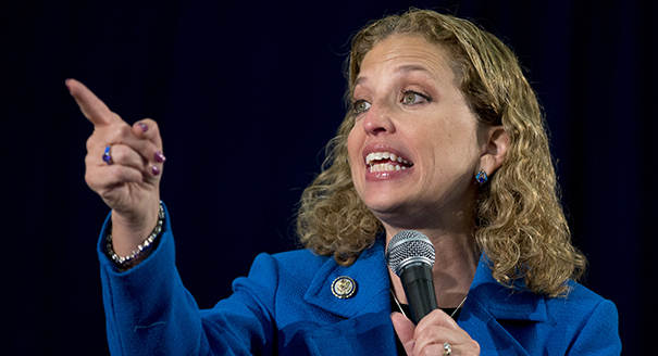 FILE - This Oct. 11, 2012 file photo shows Democratic National Committee Chair, Rep. Debbie Wasserman Schultz, D- Fla., speaking at the University of Miami in Coral Gables, Fla. President Barack Obama wants Wasserman Schultz to stay on as his party’s chairwoman. Wasserman Schultz has overseen the Democratic National Committee since early 2011. Party officials credit her in part with helping the president carry her home state of Florida, as well as leading the party to an expanded majority in the Senate and more seats in the House.  (AP Photo/Carolyn Kaster, File)