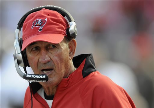 In this Jan. 6, 2008, file photo, Tampa Bay Buccaneers defensive coordinator Monte Kiffin looks on during an NFL wildcard football playoff game in Tampa, Fla. These days, the Tampa 2 defense, directed and perfected by Kiffin under Tony Dungy, is to professional football teams what emailing is for people under 30. Its still playable, but missing much of its prior market share and panache. (AP Photo/Steve Nesius, File)