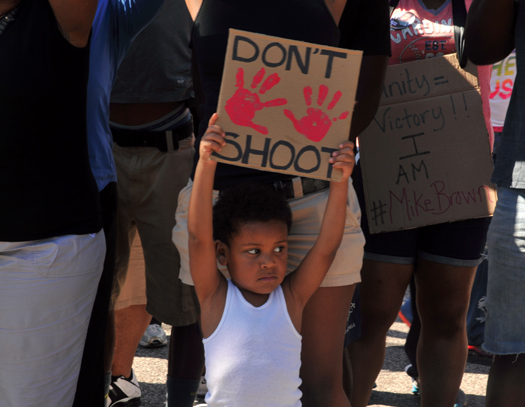 Demonstrators demanding justice for Mike Brown. (Cartan X Mosley/The Final Call)