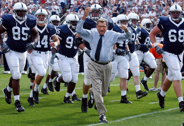 In the settlement, Penn State’s wins from 1998 to 2011 would be restored, again making Joe Paterno, who died in 2012, the winningest head coach in college football. Credit Carolyn Kaster/Associated Press