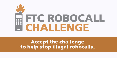A poster for a challenge to block illegal robocalls (Courtesy Photo)