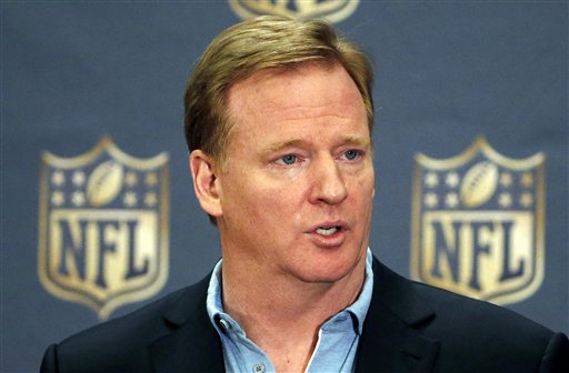 In this March 25, 2015, file photo, NFL Commissioner Roger Goodell addresses the media at a news conference at the NFL Annual Meeting in Phoenix. The National Football League is giving up its tax-exempt status. In a letter to team owners, Commissioner Roger Goodell said the league office and its management council will file tax returns as taxable entities for the 2015 fiscal year. Goodell says the NFL has been tax-exempt since 1942, though all 32 teams pay taxes on their income. (AP Photo/Ross D. Franklin, File)