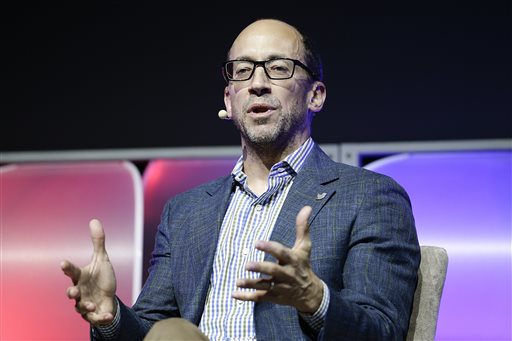In this Jan. 8, 2014 file photo, Twitter CEO Dick Costolo speaks during a panel discussion at the International Consumer Electronics Show in Las Vegas. Costolo will step down as CEO of Twitter after almost five years, the company and Costolo announced Thursday, June 11, 2015. (AP Photo/Jae C. Hong, File)