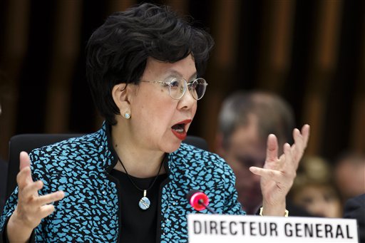 In this Sunday, Jan. 25, 2015 file photo, China's Margaret Chan, Director General of the World Health Organization, WHO, addresses her statement during the special session on Ebola of the Executive Board, at the headquarters of the WHO in Geneva, Switzerland. An experimental vaccine tested on thousands of people in Guinea exposed to Ebola seems to work and might help shut down the ongoing epidemic in West Africa, according to interim results from a study published Friday, July 31, 2015.  (Salvatore Di Nolfi/Keystone via AP, File)