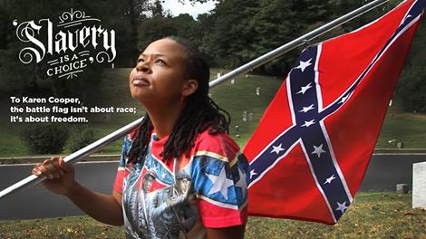 Karen Cooper defends the Confederate flag in the documentary, "Battle Flag." (Battle Flag)
