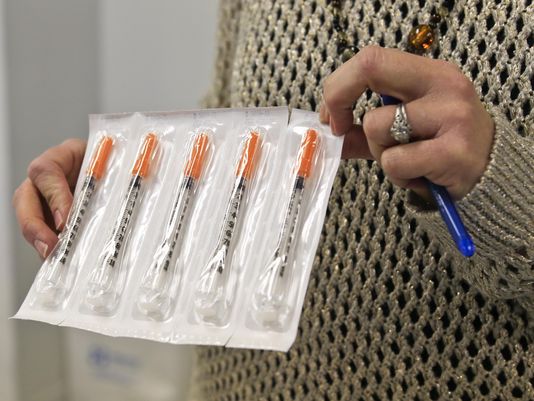 Needles used at an exchange in Indiana earlier in 2015. (Matt Stone, The Courier-Journal)