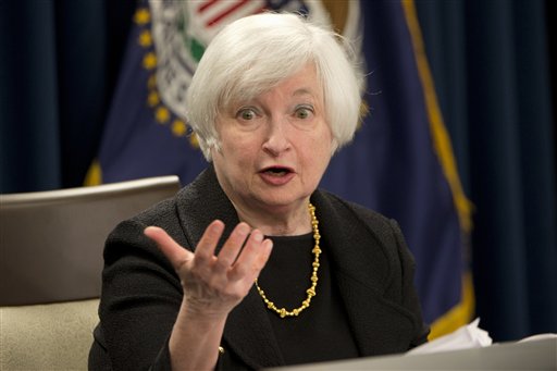Federal Reserve Chair Janet Yellen answers questions during a news conference in Washington, Thursday, Sept. 17, 2015. The Federal Reserve is keeping U.S. interest rates at record lows in the face of threats from a weak global economy, persistently low inflation, and unstable financial markets. (AP Photo/Jacquelyn Martin)
