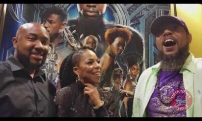 Black Panther movie premiere red carpet - Chadwick Boseman, Lupita Nyong'o, and Michael B. Jordan attend