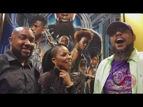 Black Panther movie premiere red carpet - Chadwick Boseman, Lupita Nyong'o, and Michael B. Jordan attend