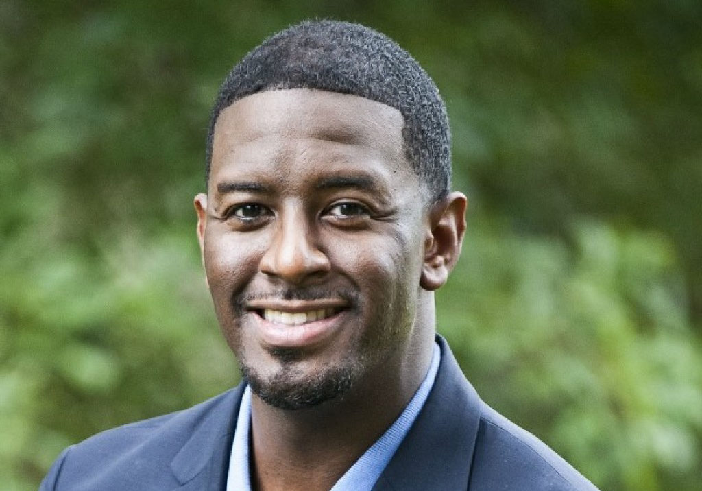 Andrew Gillum celebrates a stunning, come-from-behind victory as the Democratic candidate for Florida governor.