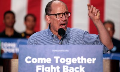 Chairman Tom Perez speaking with supporters at a "Come Together and Fight Back" rally with U.S. Senator Bernie Sanders hosted by the Democratic National Committee at the Mesa Amphitheater in Mesa, Arizona. (Photo: George Skidmore/WikimediaCommons)