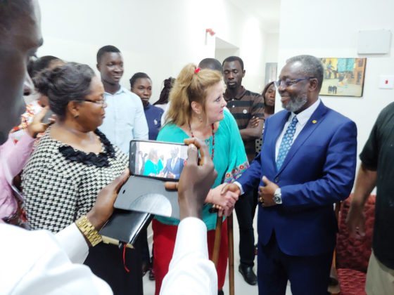 Gracie with Dr. Anthony Nsiah-Asare, Director General of Ghana Health Service. That’s the equivalent of their Sec. of Health and Human Services