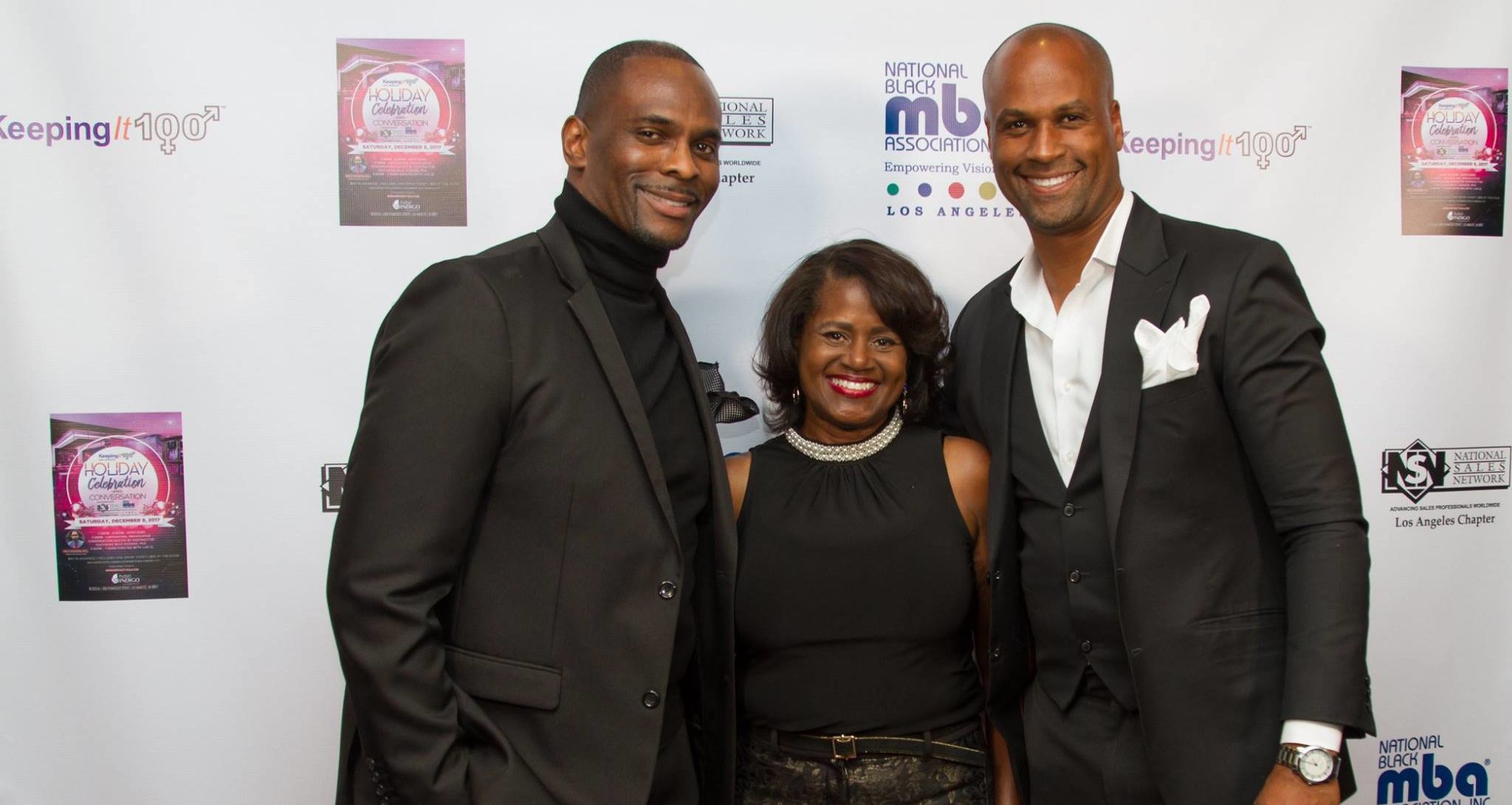 (Pictured from left to right: Marvin Lawton, Host; Lynn Beatty, Host; Kerry Neal, Founder, KeepingIt100LA)