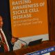 Dr. Kevin Williams, chief medical officer of Pfizer Rare Disease, presenting on raising awareness of sickle cell disease at the National Press Club, Washington, DC. (Photo: NNPA)