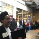 A student speaks with a representative from McLeod Software during the Code the Classic Career Tech Expo. (Erica Wright, The Birmingham Times)