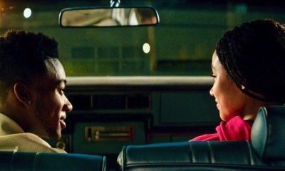 (l-r) Algee Smith and Amandla Stenberg star in The Hate U Give