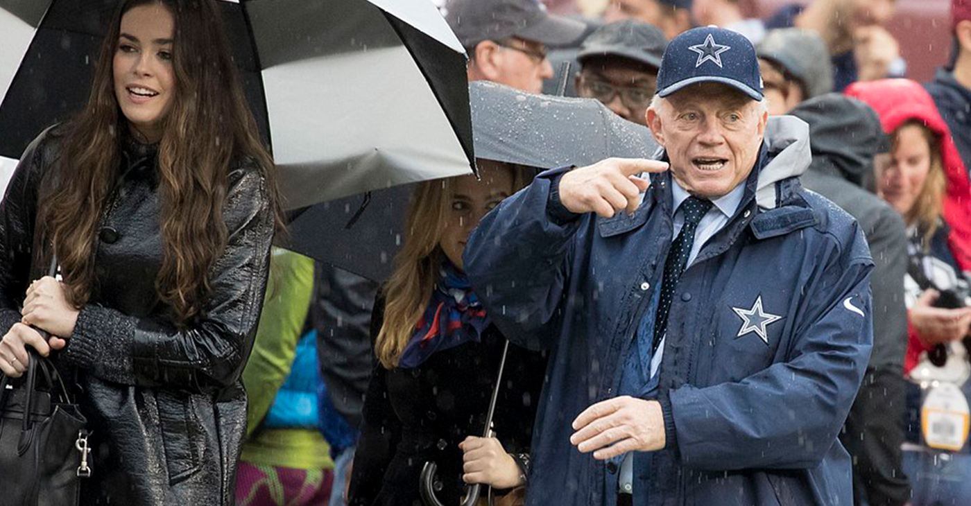 Dallas Cowboys owner Jerry Jones prior to the start of the game against the Washington Redskins at FedEx Field on October 29, 2017 in Landover, Maryland.