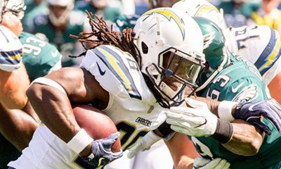 Chargers running back Melvin Gordon (28)
