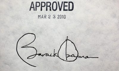 Former President Barack Obama’s signature on the health insurance reform bill, March 23, 2010. (Photo: WOSU Radio – WOSU Public Media)