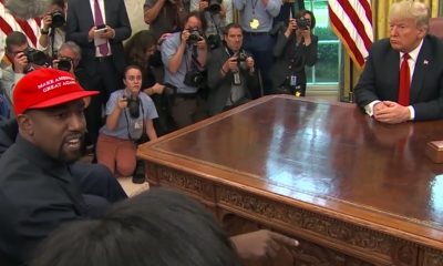Kanye West visits the Oval Office Oct. 11 to meet with President Trump. As he had on Saturday Night Live and other occasions, as dozens of camera rolled, he stressed the need to end prison slavery by removing the slavery exception clause in the 13th Amendment that enslaves prisoners.