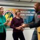 (L-R Elizabeth Warren, Tammy Baldwin and Mandela Barnes) Wisconsin democrats are excited to bring change to Wisconsin. (Provided by Tammy Baldwin campaign)