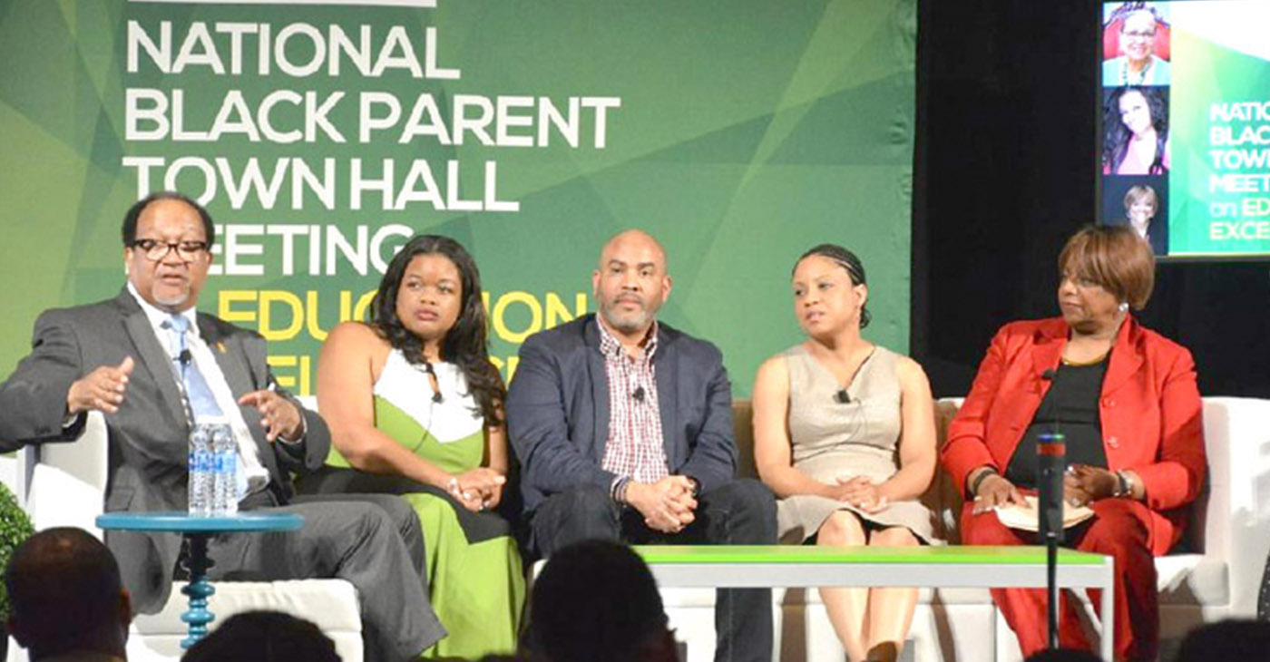 NNPA President/CEO Dr. Benjamin Chavis, Jr. leads a panel discussion regarding ESSA during recent Black Parents’ Town Hall meeting