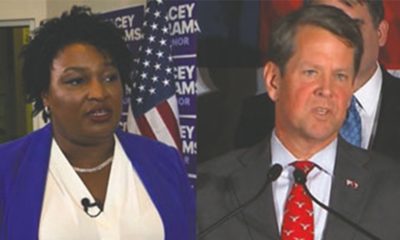 Democrat Stacey Abrams, candidate for Govenor of Georgia and her opponent Brian Kemp, current Georgia Secretary of State.