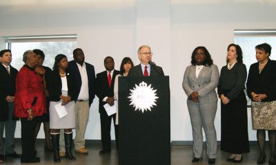 Mayor David Briley with African-American and female business owners, members of the Mayor’s Minority Business Advisory Council and leaders of the city’s black, Hispanic and LGBT chambers of commerce announcing meaningful changes to the city’s procurement access.