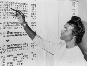 Shirley Chisholm, Congresswoman from New York, looking at list of numbers posted on a wall, 2 November 1965, Library of Congress. New York World-Telegram & Sun Collection. Roger Higgins, World Telegram staff photographer
