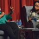 Stacey Abrams (left) speaks as Oprah Winfrey listens during their conversation at the Porter Sanford Arts and Community Center in Decatur on Thursday, November 1, 2018. (Photo: Itoro N. Umontuen / The Atlanta Voice)