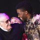 Stan Lee with Chadwick Boseman, the actor who portrays Black Panther.