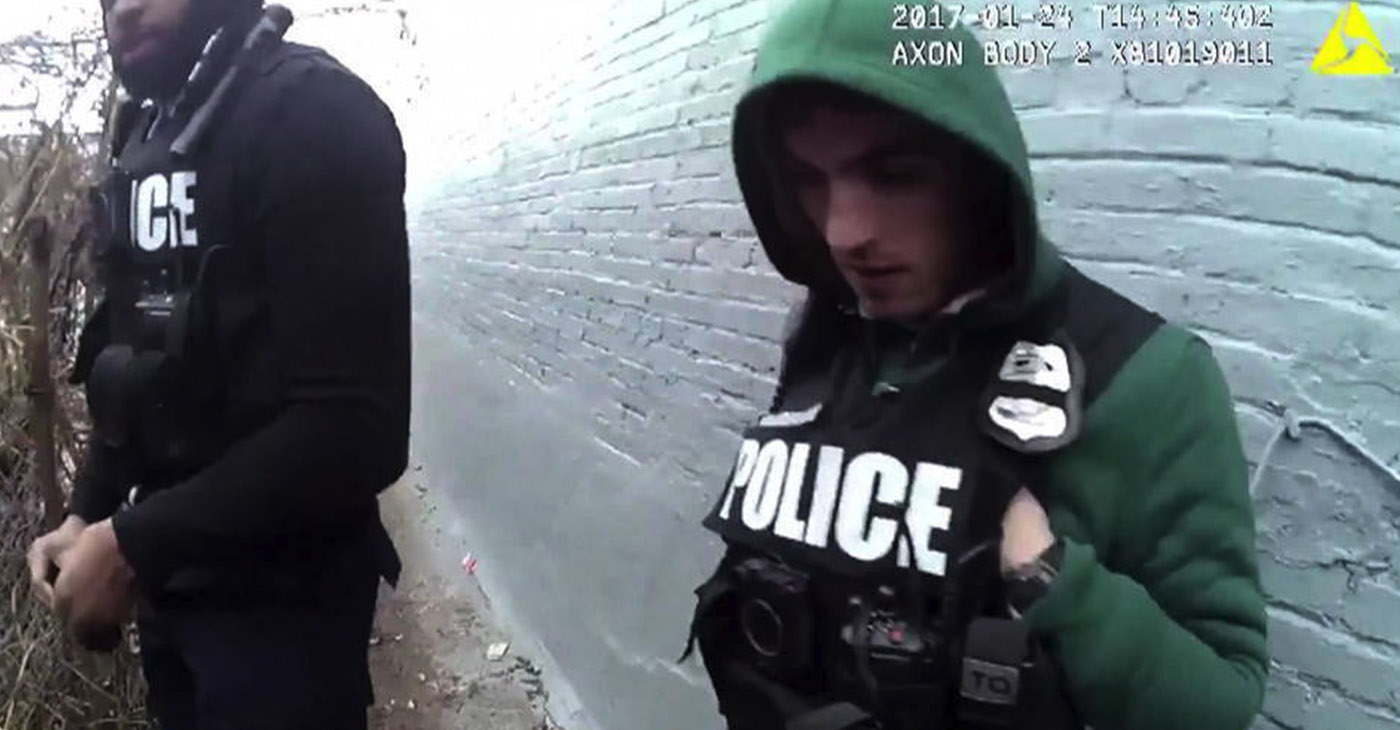 Screen capture of Axon Body Camera footage.