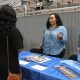 Lieutenant Teisha Neitz, admissions officer, The Citadel in Charleston, S.C. speaks with student during college fair. (Ameera Steward Photo, The Birmingham Times)