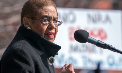 March for Our Lives on 24 March 2018 in Washington, D.C.: Eleanor Holmes Norton at Rally for DC Lives before March for Our Lives, Washington DC (Photo: Lorie Shaull/Wikimedia Commons)