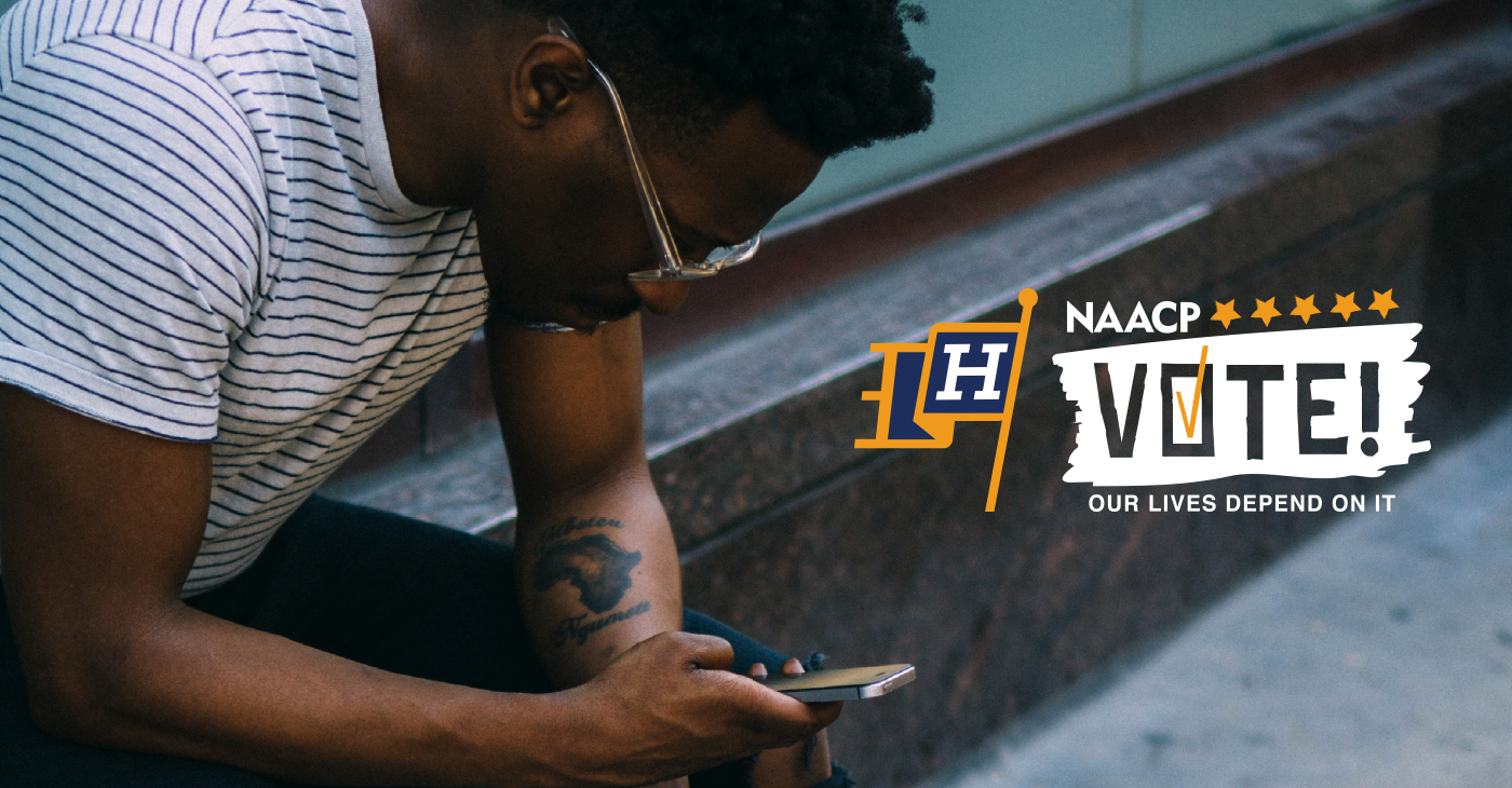 Through the campaign, volunteers will download a mobile app and chat with voters to get out the vote, with hopes of reaching 600K infrequent Black American voters, during this critical election period. (Photo: NAACP)