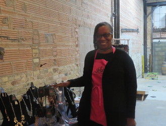 Sarita Felder from Paparazzi Accessories displayed her jewelry, available for purchase (Photo by Karen Stokes)