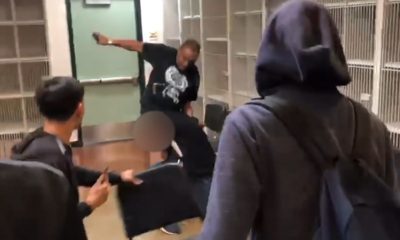 Screenshot of Marston Riley fighting student.